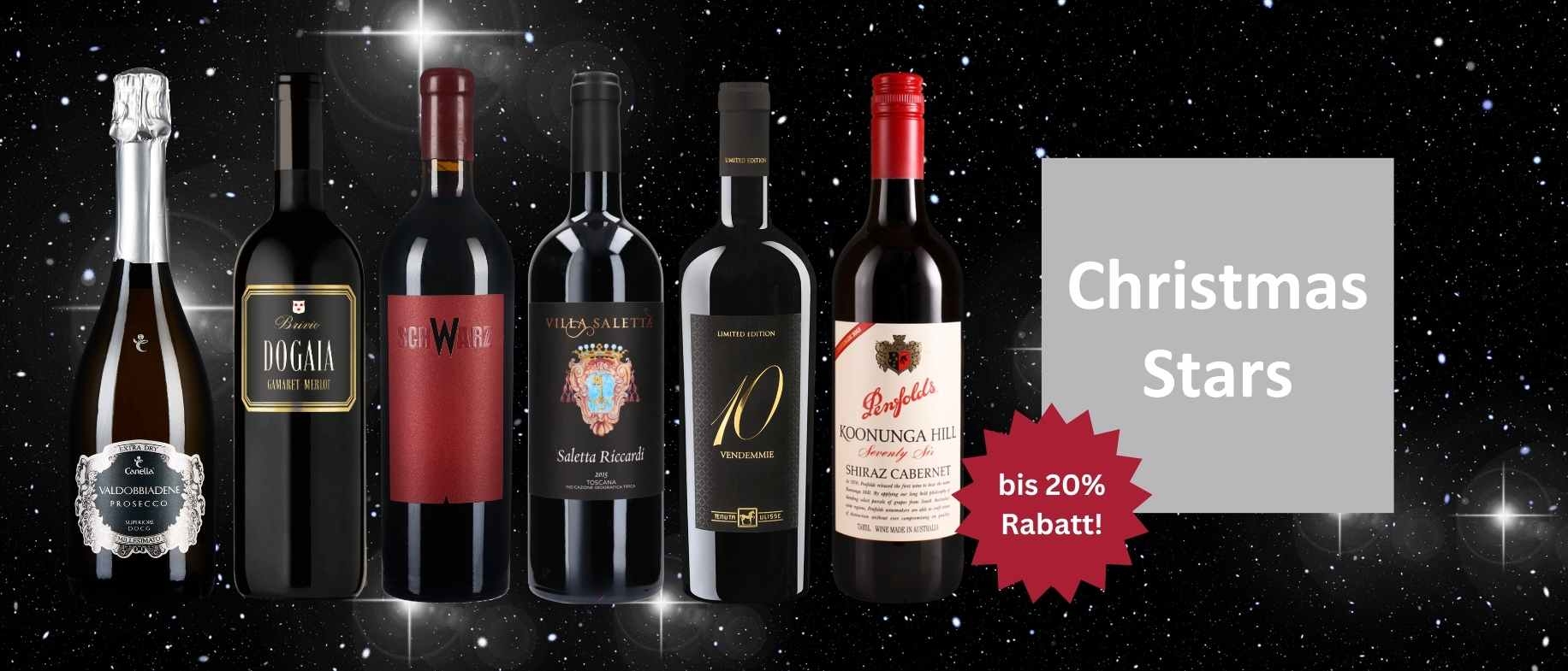 Festweine Aktionen Weihnachtsweine Christmas Stars best wine