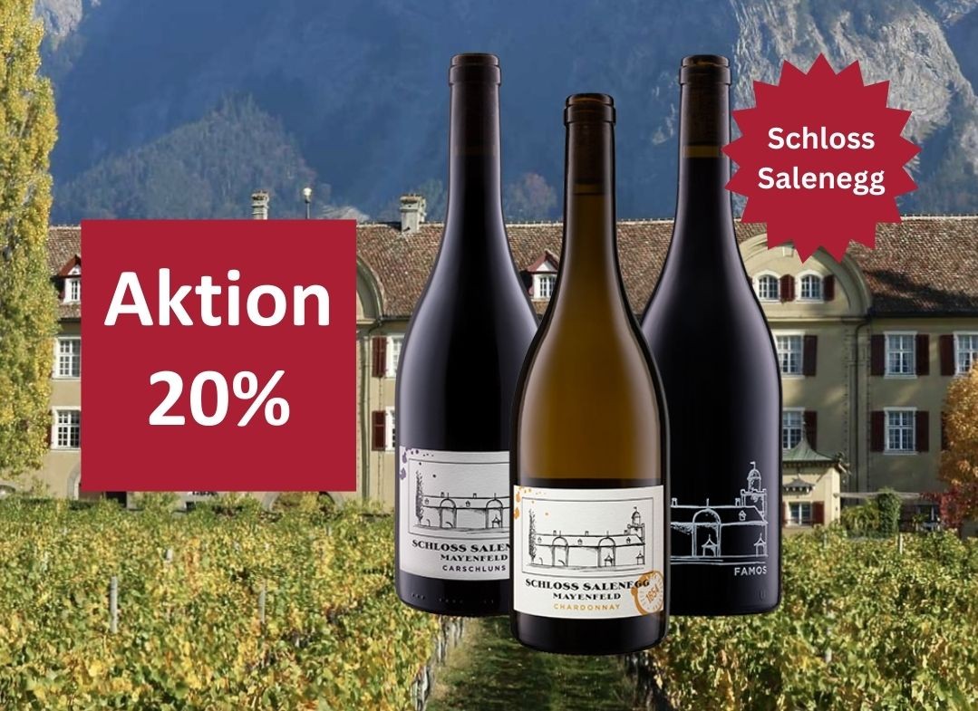 Aktion 20 Prozent % Rabatt schloss Salenegg Wein Bündner Herrschaft