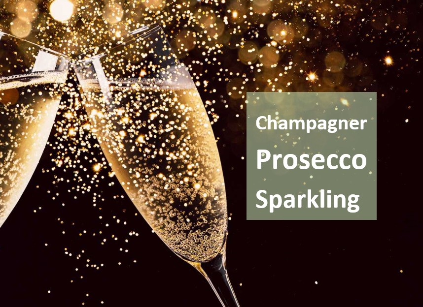 Champagner Sparkling Prosecco Schaumweine alles für die Weihnachten Silvester Neujahr